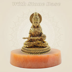 Lightweight Brass Annapurna on stone base