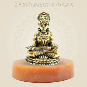 Lightweight Brass Annapurna on stone base