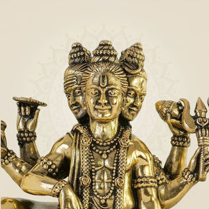 Brass Dattatreya Statue