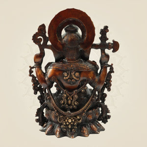 Lord Ganesha Brass Idol - Decorative ganpati Bappa Murti for Temple