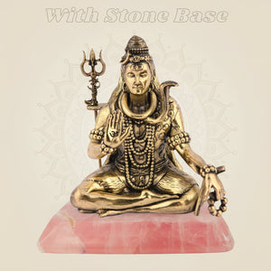 Lord Shiva Idol with stone base