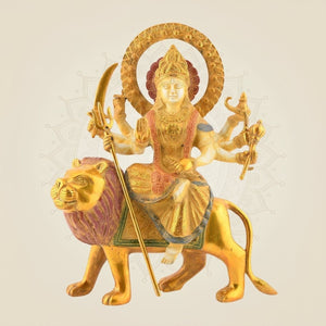 Maa Durga Idol on Lion – Luxeartisanship