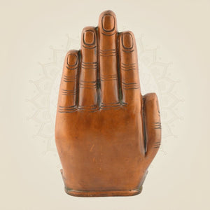 Meditating Buddha Brass Idol on Palm - Luxeartisanship