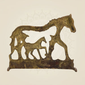 Modern Horse Brass Showpiece 11.5"– Handcrafted Home Decor Idol for Style & Vastu