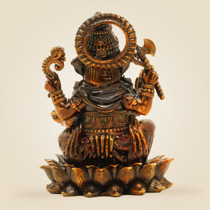 Chaturbhuj Ganesha Brass Murti
