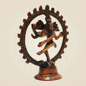 Brass Nataraja Idol Colored