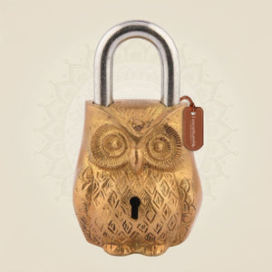 Owl Shape Brass Lock