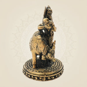 Panchaloha Radha Krishna with Cow Bronze Idol – Fine Handcrafted Detailing - Luxeartisanship