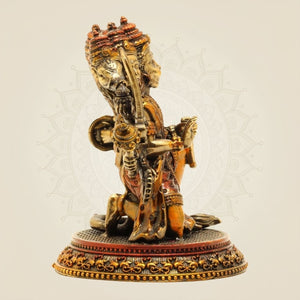 Multi colored Panchmukhi Hanuman statue