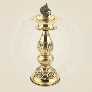 Peacock Brass Diya Lamp