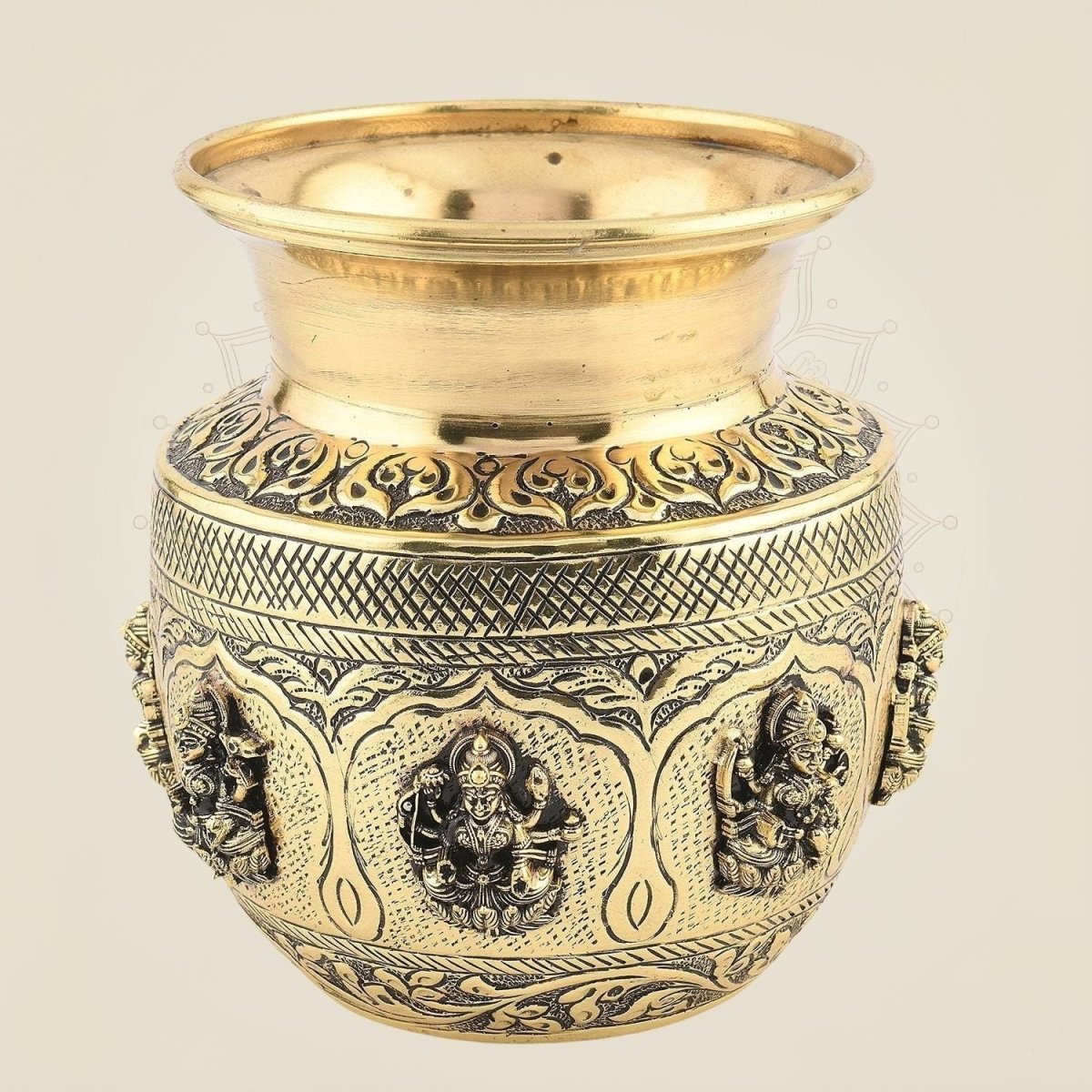 Pure Brass Ashtalakshmi Kalash