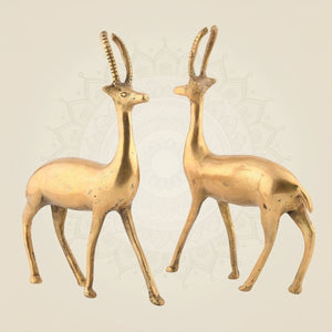 Pure Brass Deer Pair