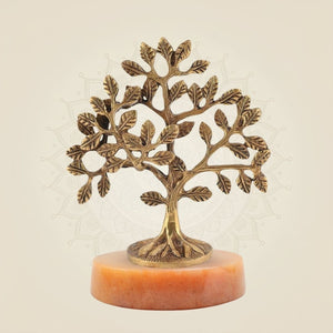 Pure Brass Kalpavriksha Tree of Life 5.75" – Art for Home & Spiritual Decor - Luxeartisanship
