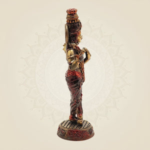 Pure Brass Krishna Playing Flute Idol – Spiritual Decor & Gift Showpiece 6.5 - Luxeartisanship