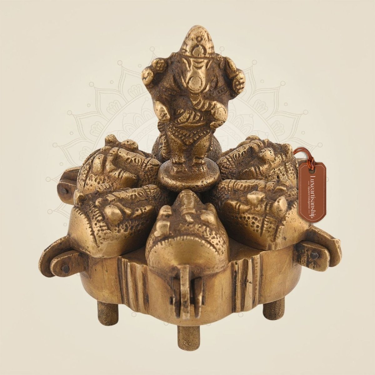 Pure Brass Kumkum Box 3.5"