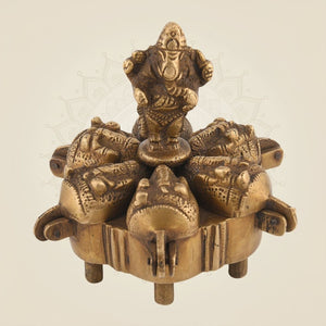 Pure Brass Kumkum Box 3.5"
