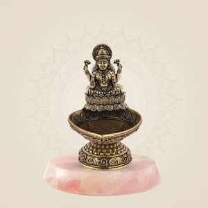 Pure Brass Laxmi Diya 3.5" Inch – Handcrafted Lightweight Spiritual Oil Lamp for Temple - Luxeartisanship
