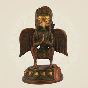 Pure Brass Lord Garuda Idol
