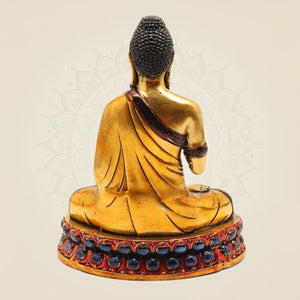 Pure Brass Meditating Buddha Idol in color