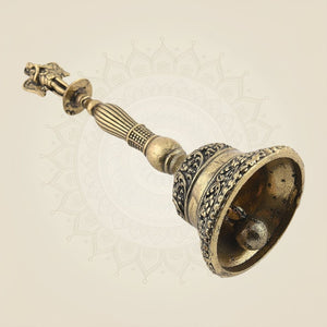 Brass Pooja Bell with Garud for Temple