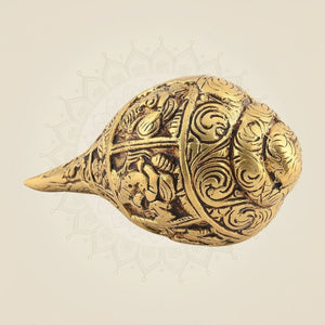 Brass Shankh for Mandir, Vastu & Spiritual Decor