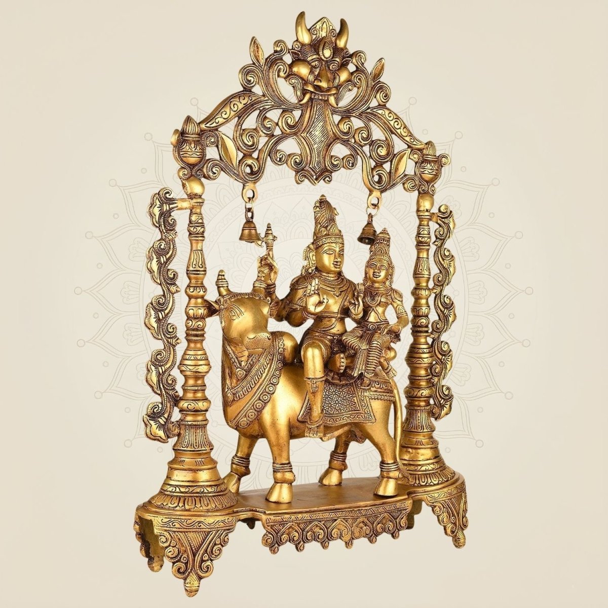 Pure Brass Vishnu Ji with Darbaar Idol