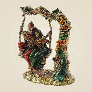 Radha Krishna on Jhula statue