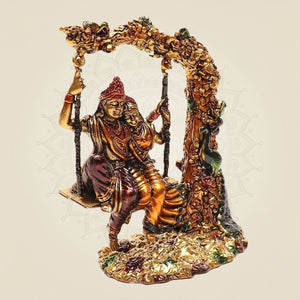 Brass Radha Krishna murti for decor