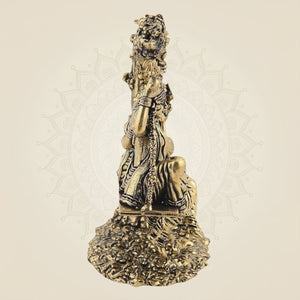 Brass Radha Krishna on Jhula statue