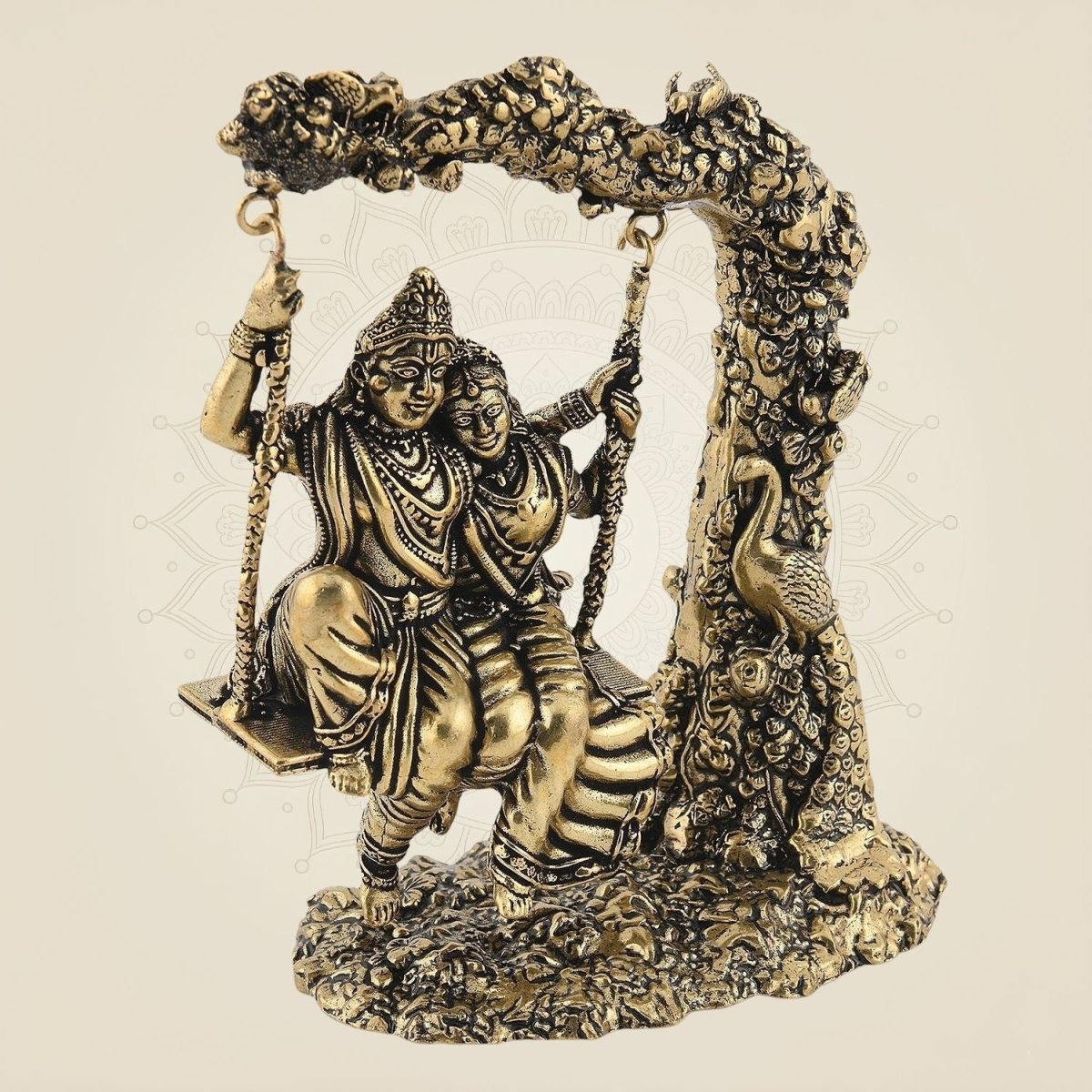 Radha Krishna Brass Statue