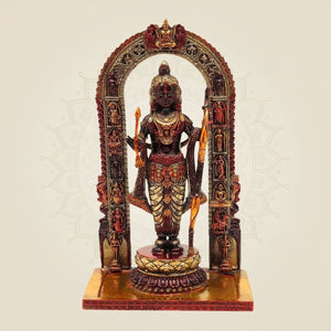 Ram Lalla brass sculpture in multicolor finish