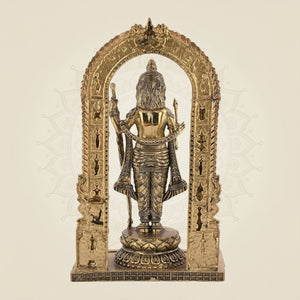 Multicolored Ram Lalla brass idol