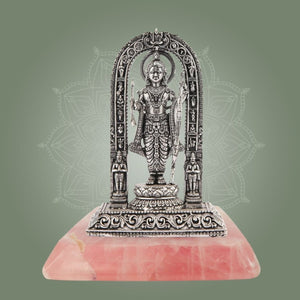 Ram Lalla Idol 4" – Silver Finish Brass Murti for Pooja & Temple Decor - Luxeartisanship