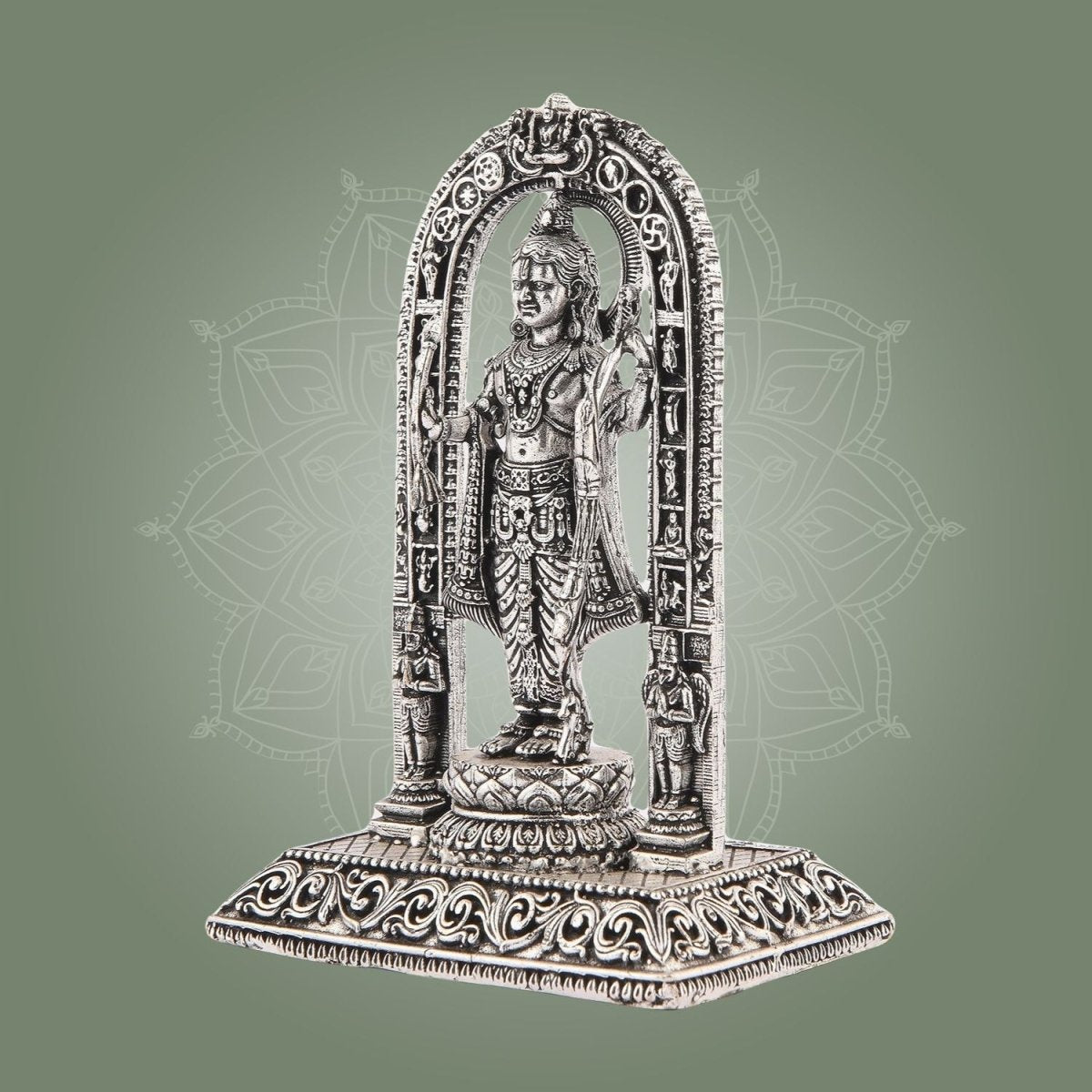 Ram Lalla Idol 4" – Silver Finish Brass Murti for Pooja & Temple Decor - Luxeartisanship