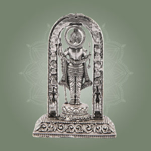 Ram Lalla Idol 4" – Silver Finish Brass Murti for Pooja & Temple Decor - Luxeartisanship