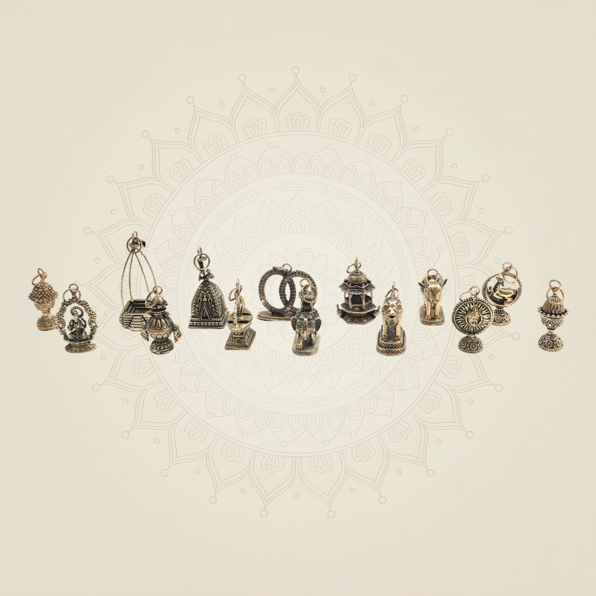 Rani Trishala Brass 14 Swapna (Auspicious Dreams) Set - Luxeartisanship