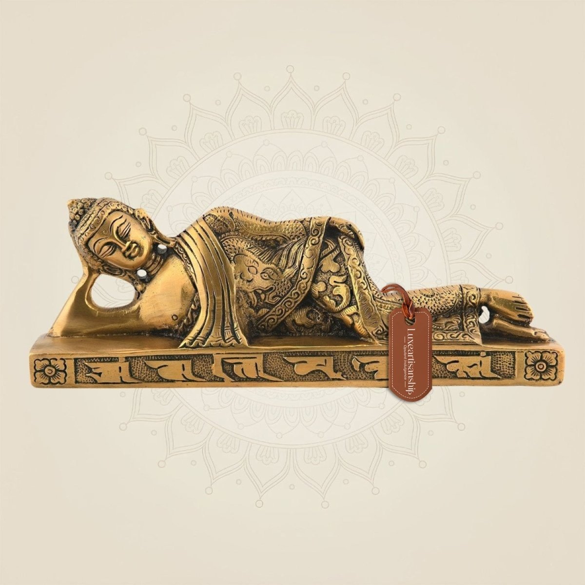 Reclining Buddha Brass Statue