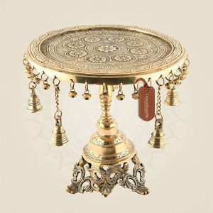 Round Brass Chowki