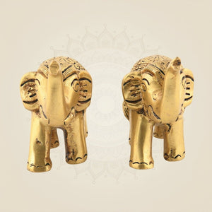 Set of 2 Brass Elephant idol