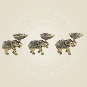 Handmade elephant diya