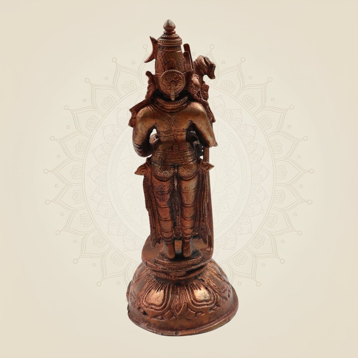 Shiva Parvati Wedding Idol – Handcrafted Copper Statue 6.75" - Luxeartisanship