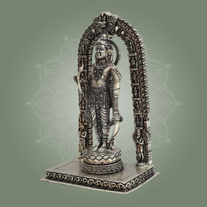 Silver Plated Brass Ram Lalla Statue 6" - Puja & Divine Gifting - Luxeartisanship