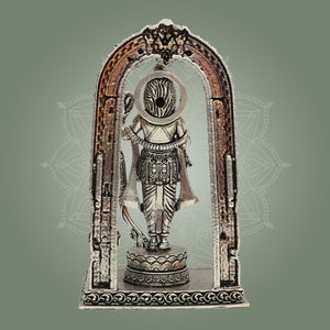 Silver Plated Brass Ram Lalla Statue 6" - Puja & Divine Gifting - Luxeartisanship
