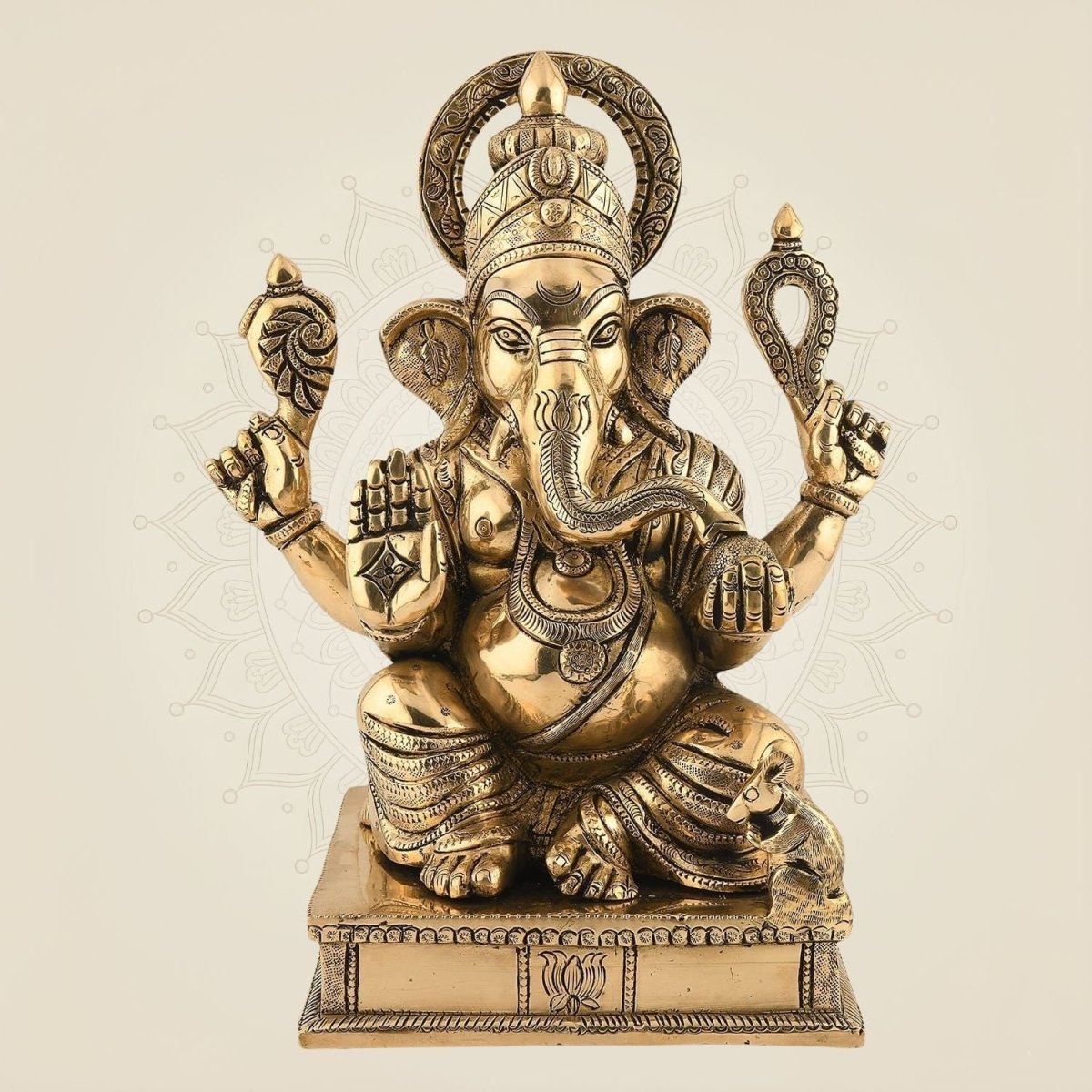 Sitting Ganesha Idol 12"