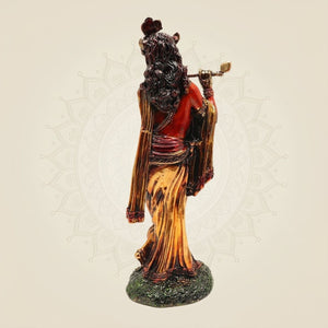 Standing Krishna with Flute Idol 10" Superfine Handcrafted Art Pure Brass Murti - Luxeartisanship