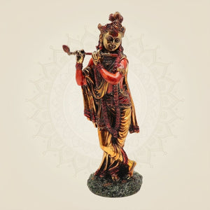 Standing Krishna with Flute Idol 10" Superfine Handcrafted Art Pure Brass Murti - Luxeartisanship