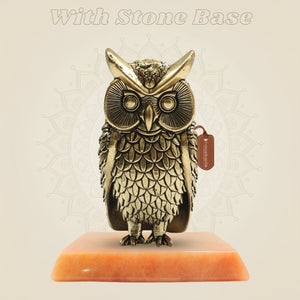 Superfine Brass Owl 4" – Elegant Emblem of Wisdom and Fortune - Luxeartisanship