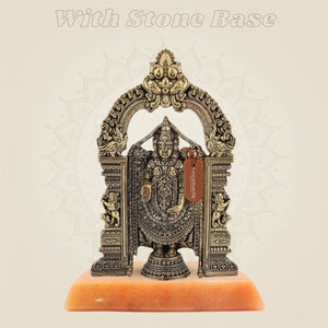 Tirupati Balaji Brass Idol 6" – Handcrafted Divine Decor for Home & Vastu - Luxeartisanship