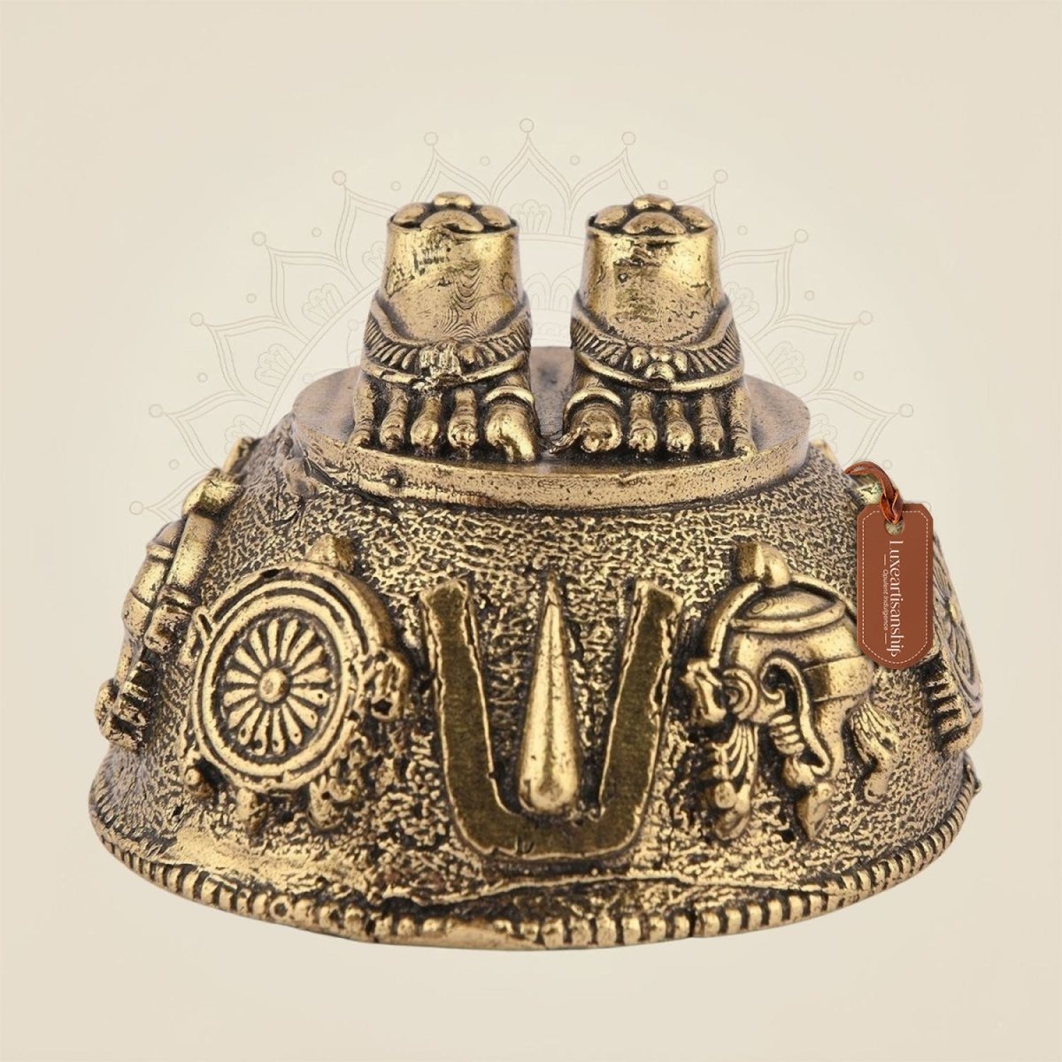 Tirupati Balaji Charan Paduka Brass Idol