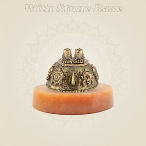 Tirupati Balaji Charan Paduka Brass Idol 1.25" – Sacred Vastu Blessing Artifact - Luxeartisanship
